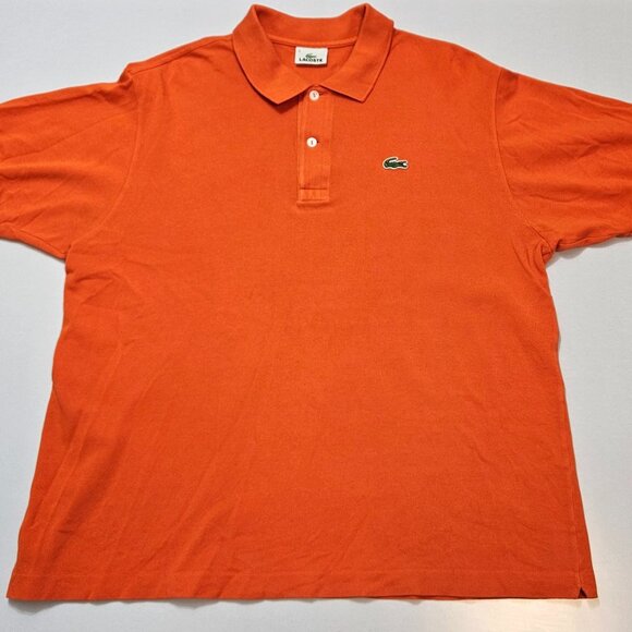 Lacoste Men's Polo Shirt Orange Size 6 (XL) Short Sleeve Collared - Picture 1 of 13